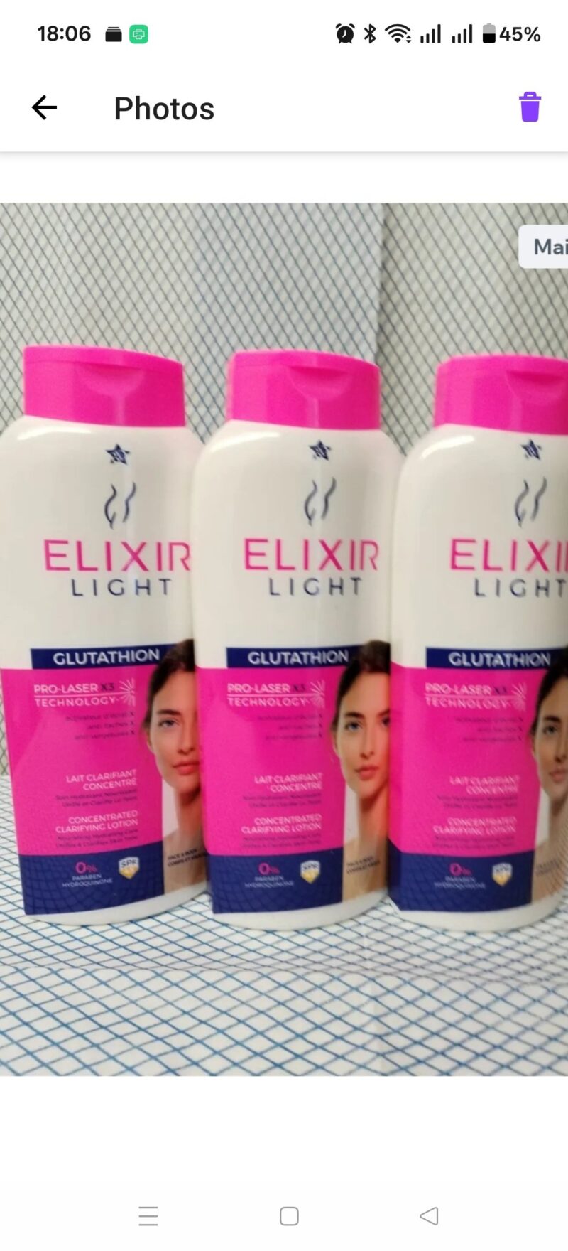 1Pc Skincare Elirix light Body lotion - Image 3