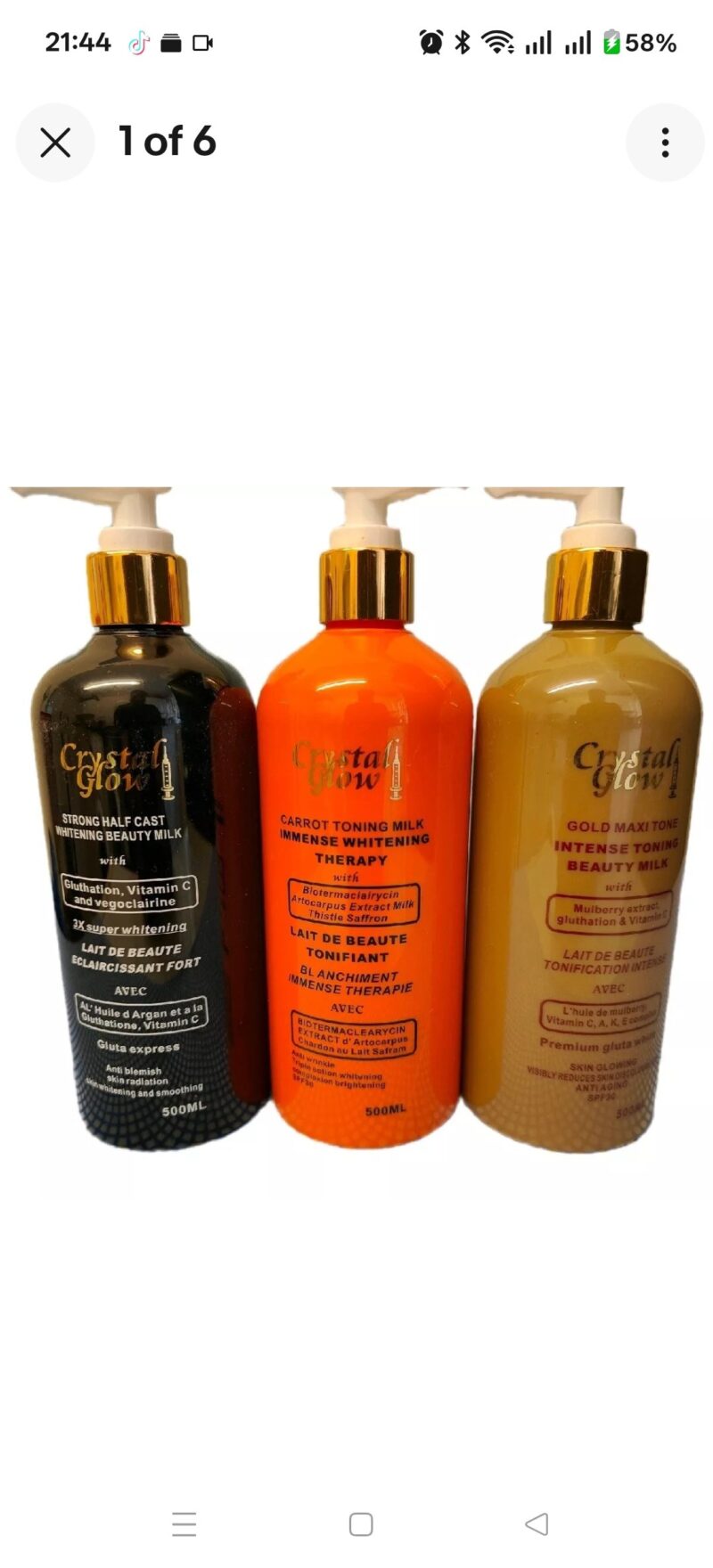 1Pc  Crystal Moisturizer Glow Body lotion