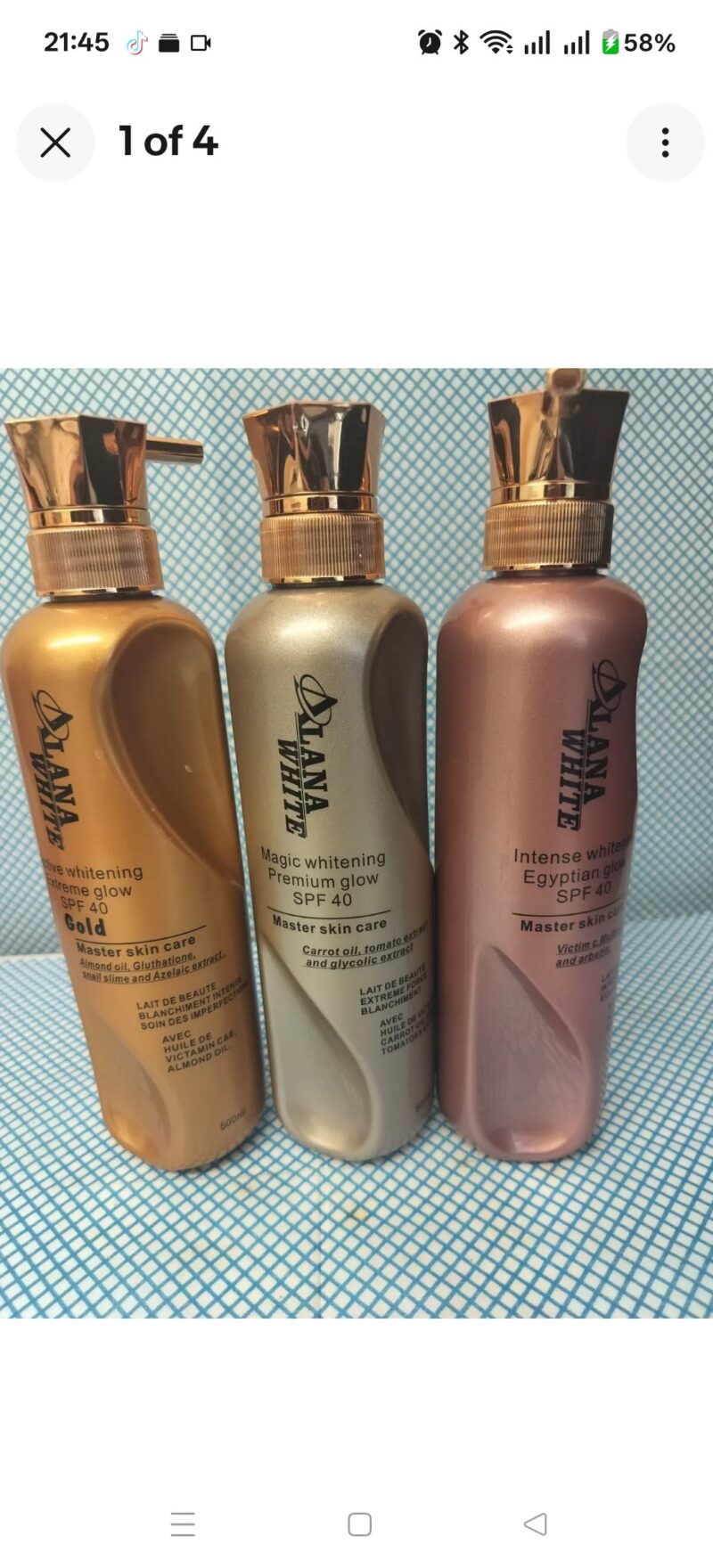 1Pc Alana white Glow Body lotion