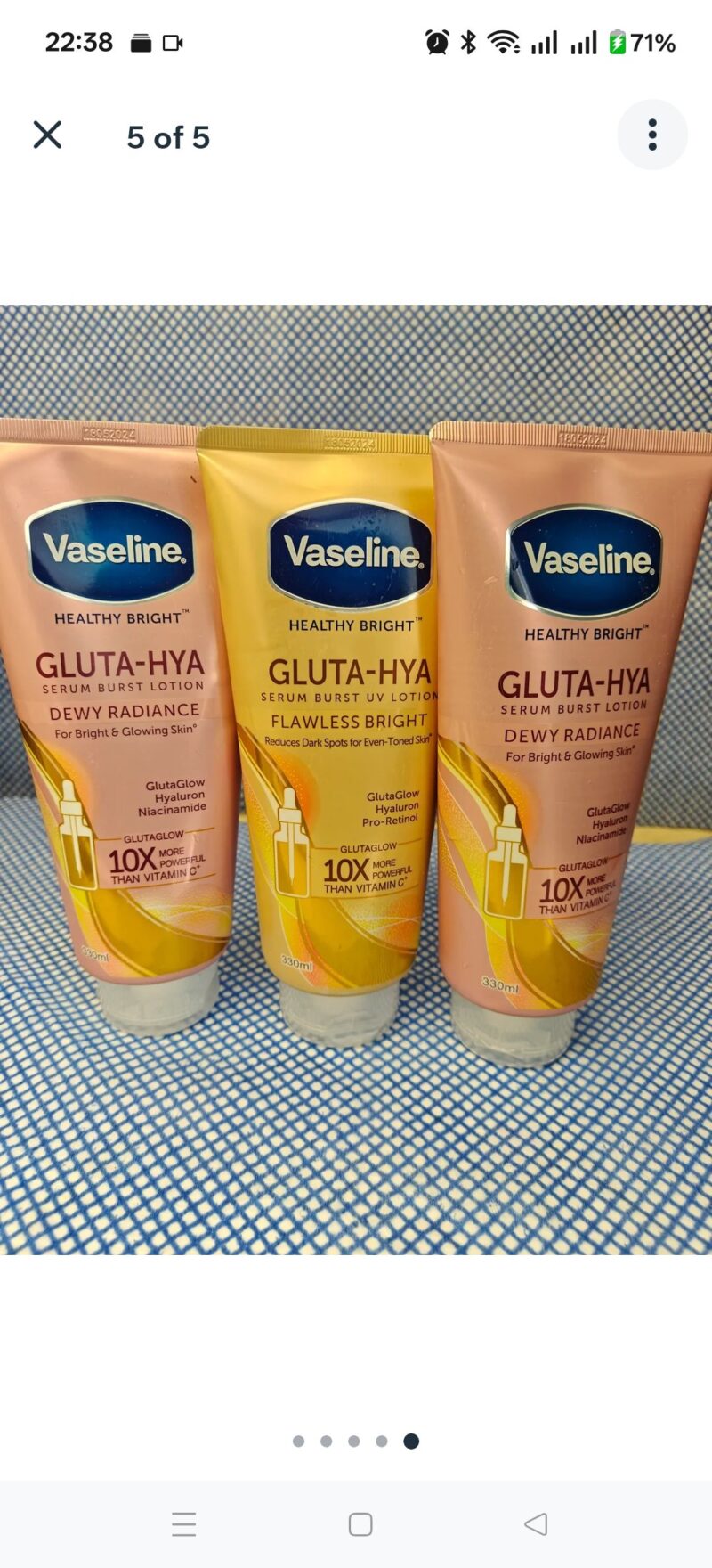 1Pc  Vaseline Gluta- HYA Moisturizer Glow Body lotion - Image 2