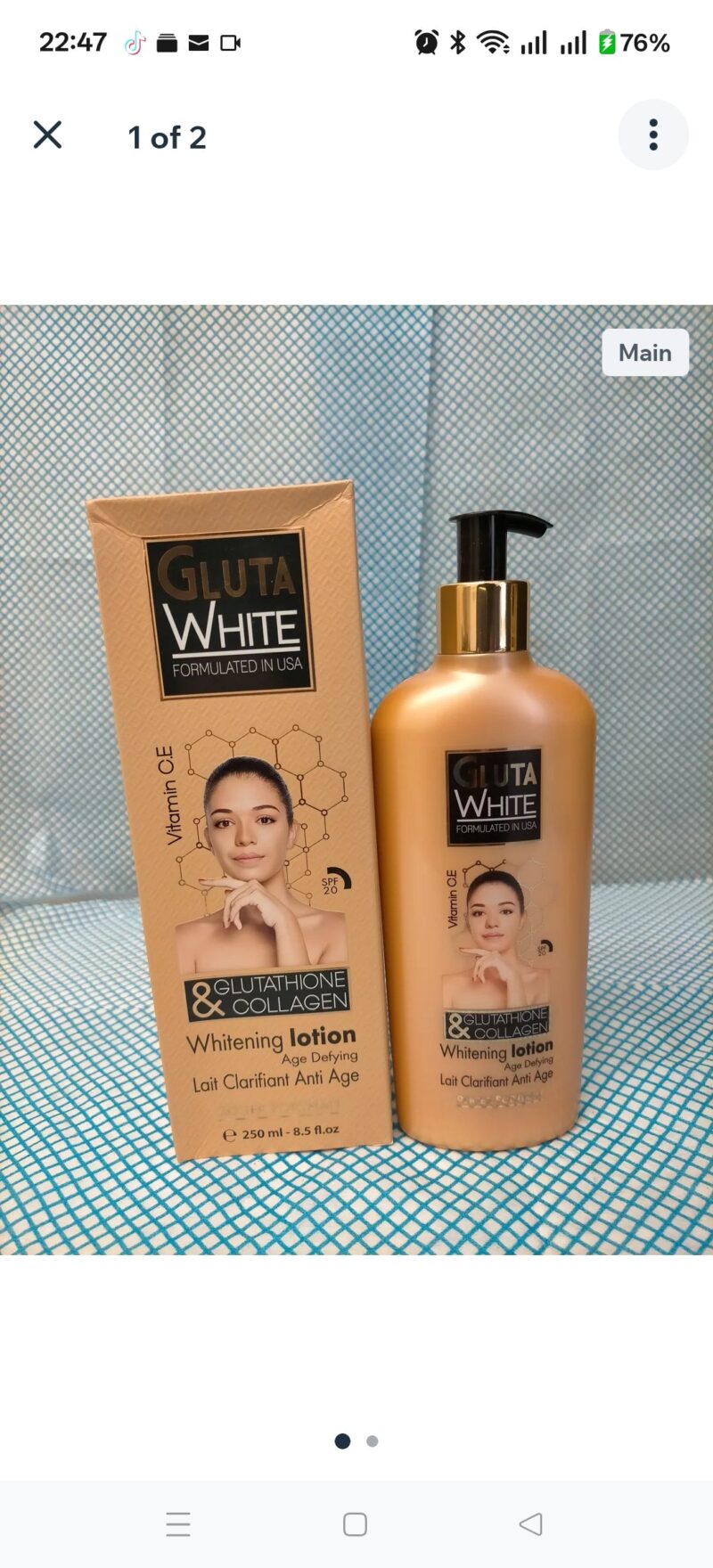 1PC skincare gluta white Glow Body lotion