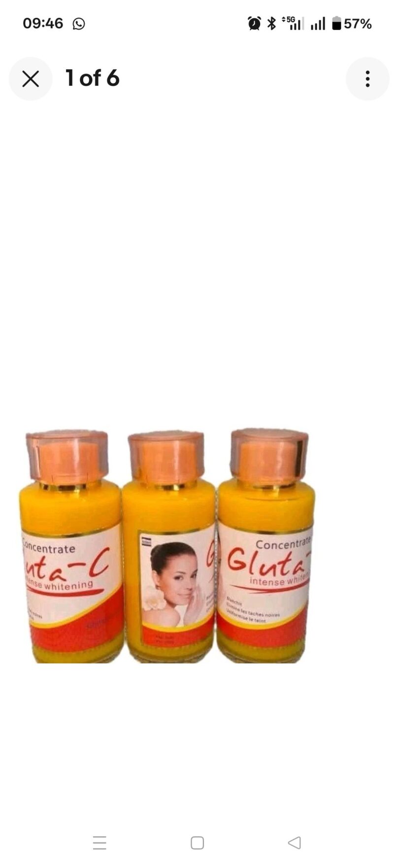 2Pcs Skincare Gluta c intense moisturizer concentrate serum