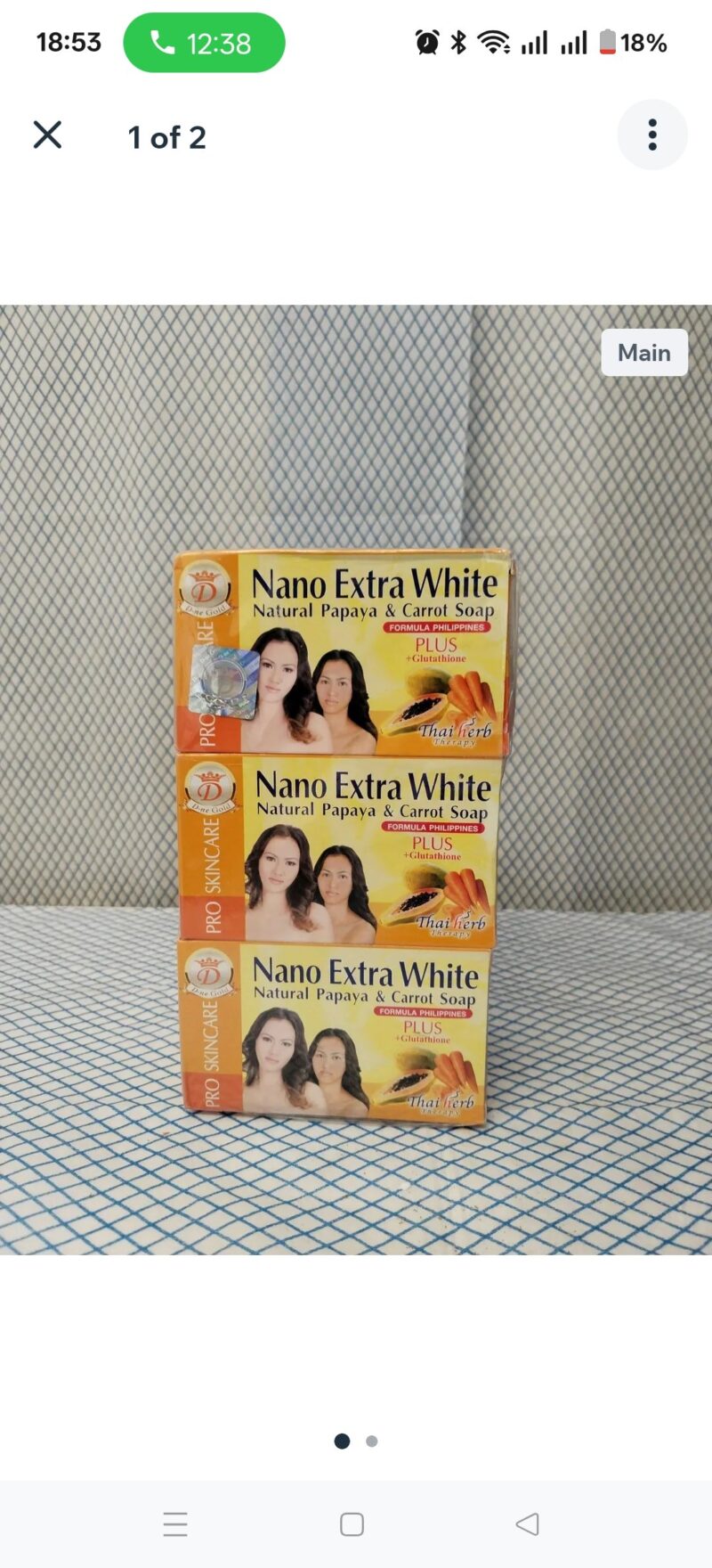 3Pcs Original Nano Carrot & papaya Body wash soap