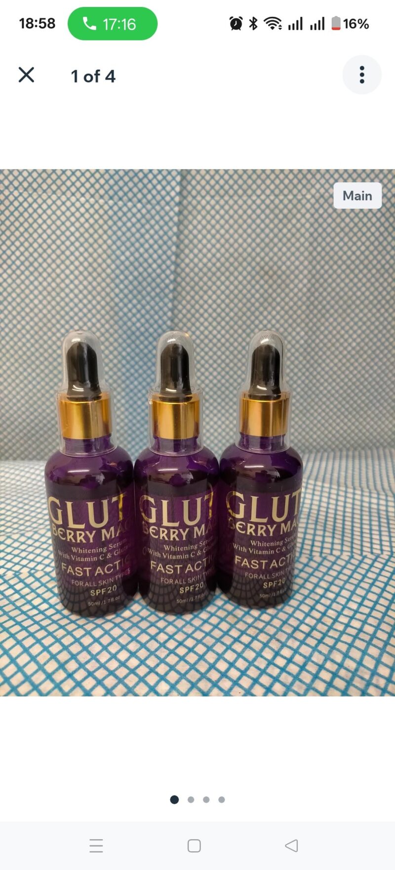 3Pcs Skincare Gluta C Moisturizer Body oli - Image 3