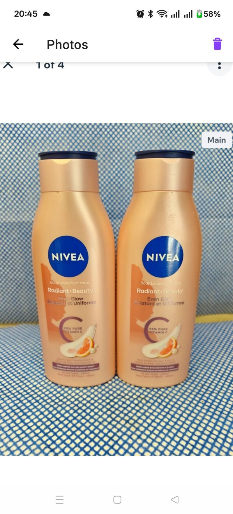1Pc Nivea vitamin c Glow Body lotion - Image 3