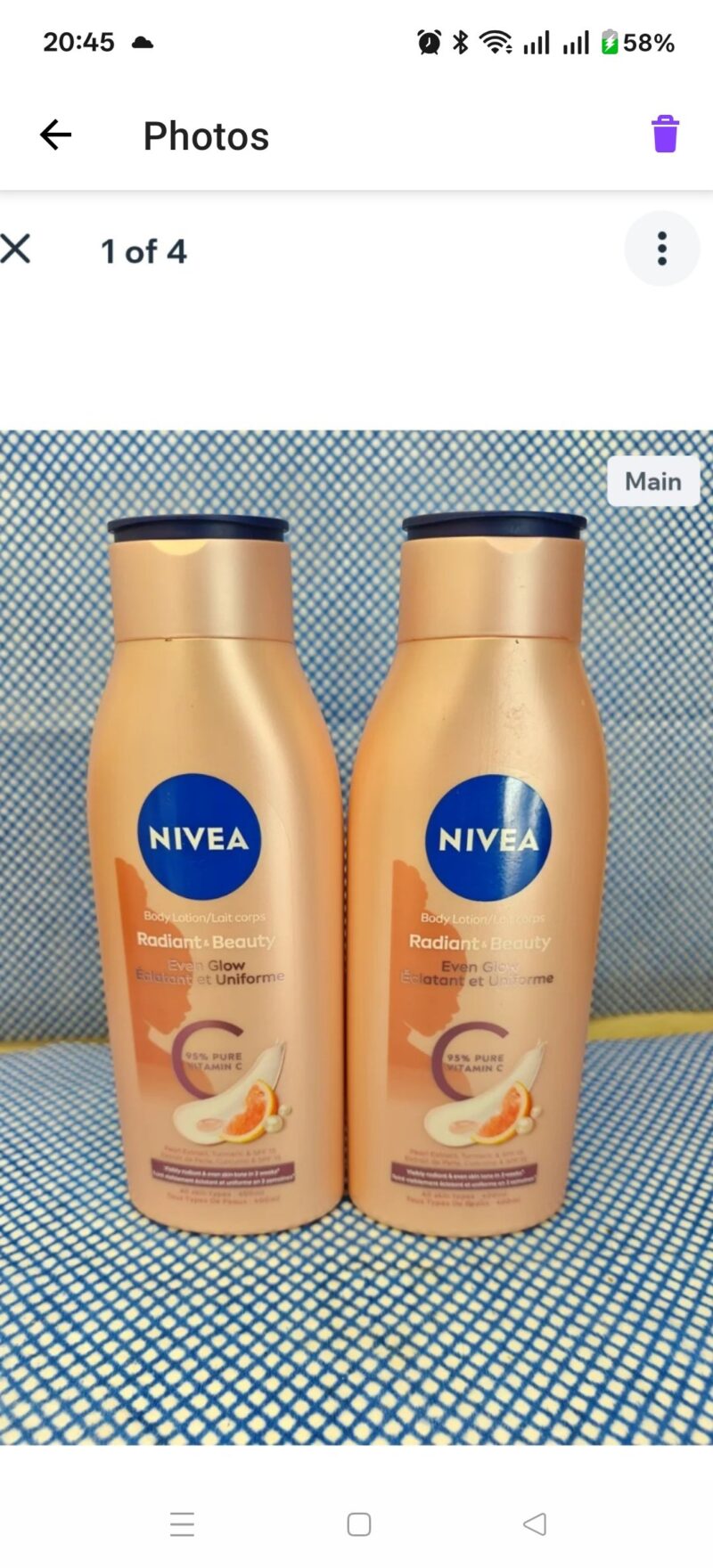 1Pc Nivea vitamin c Glow Body lotion - Image 4