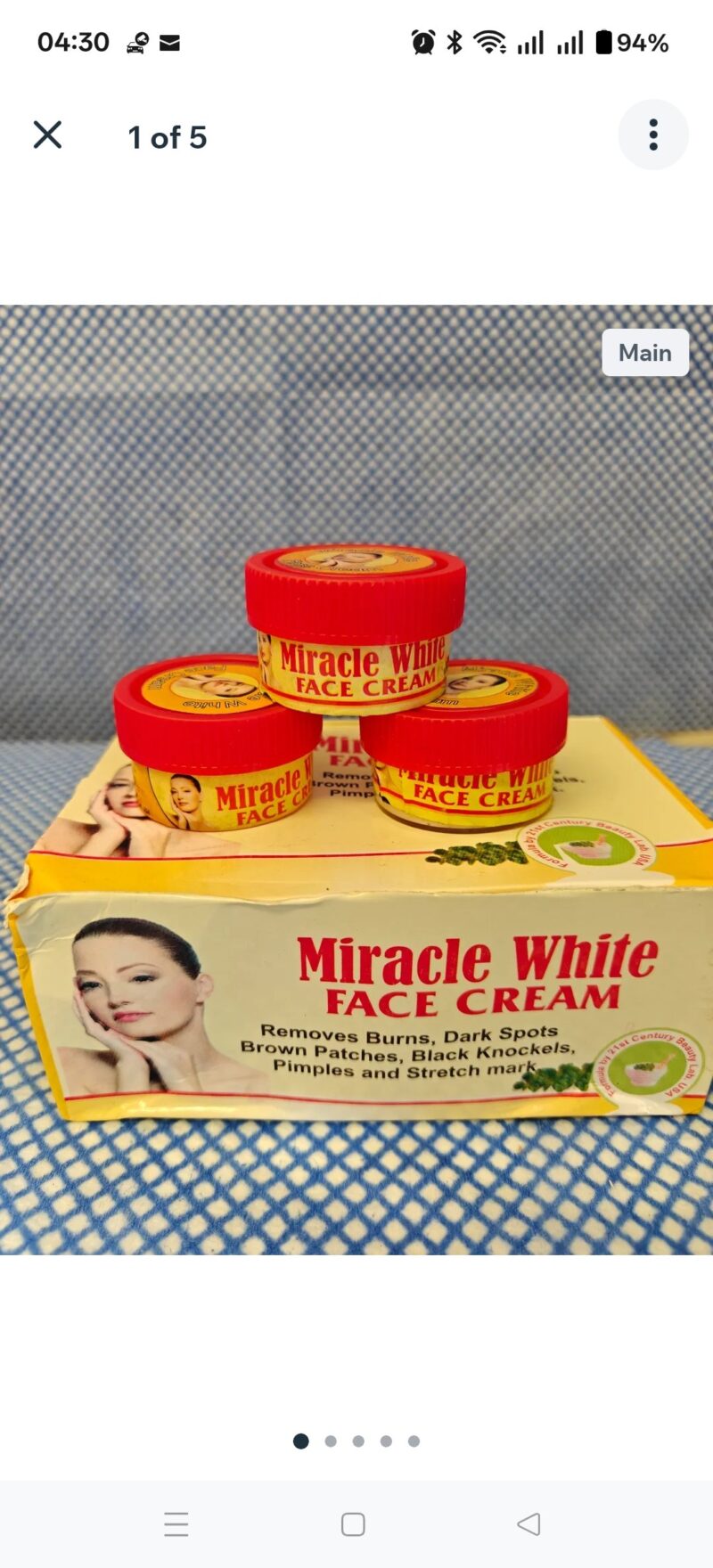 3PCS Miracle White Face cream