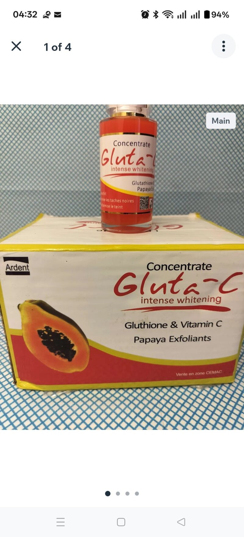 2Pcs Skincare Gluta c papaya Moisturizer Body Serum