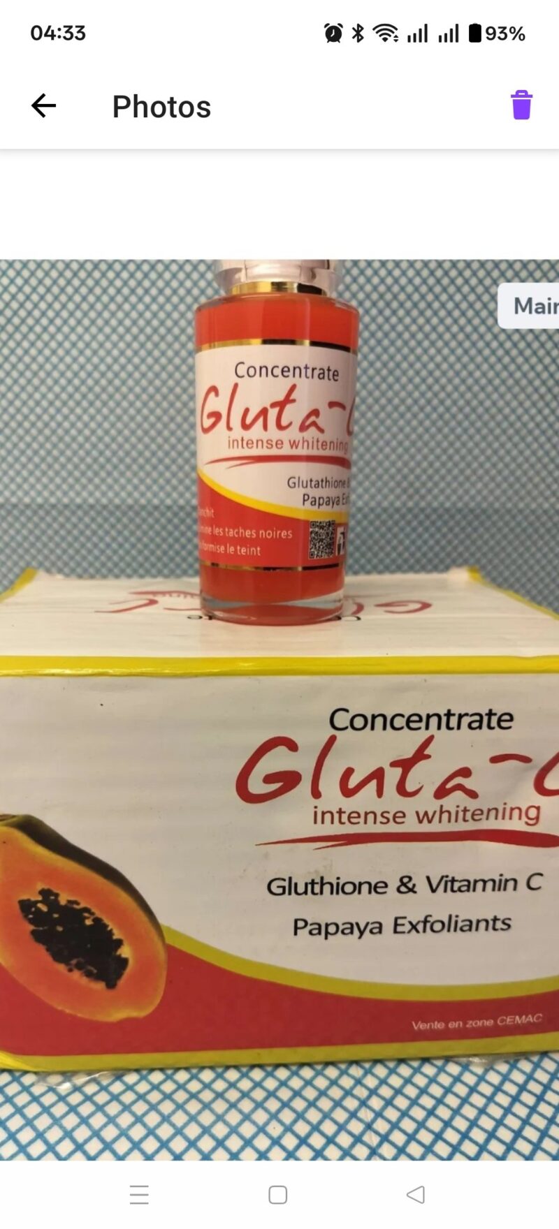 2Pcs Skincare Gluta c papaya Moisturizer Body Serum - Image 4