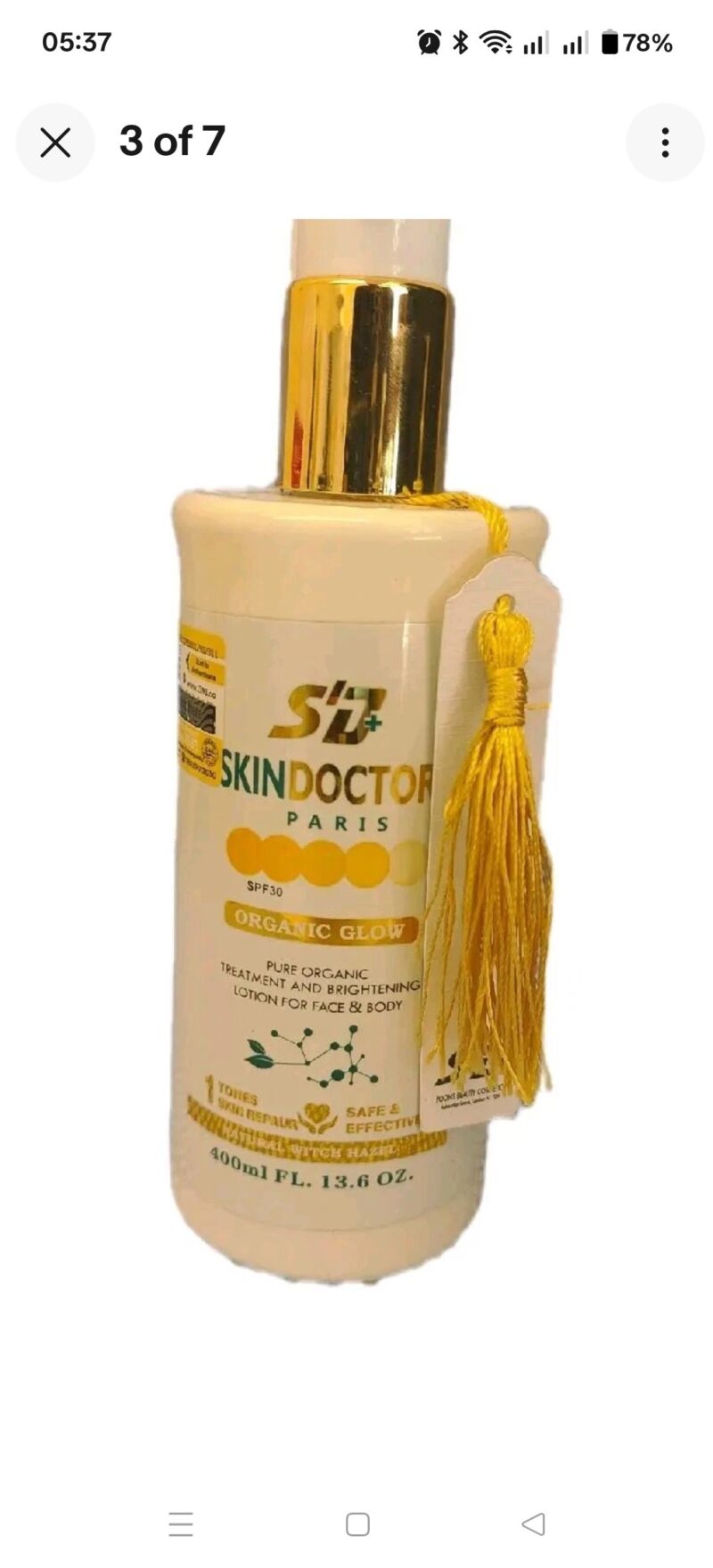 1Pc Skincare Skin Doctors Almond ,Gold and Organic lotion