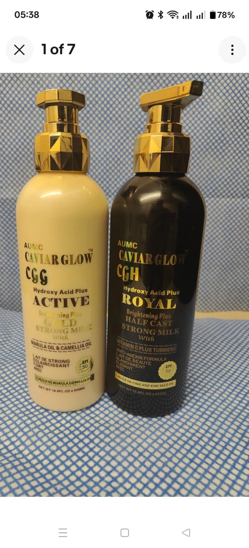 1Pc  Caviar Gold Body milk lotion choose