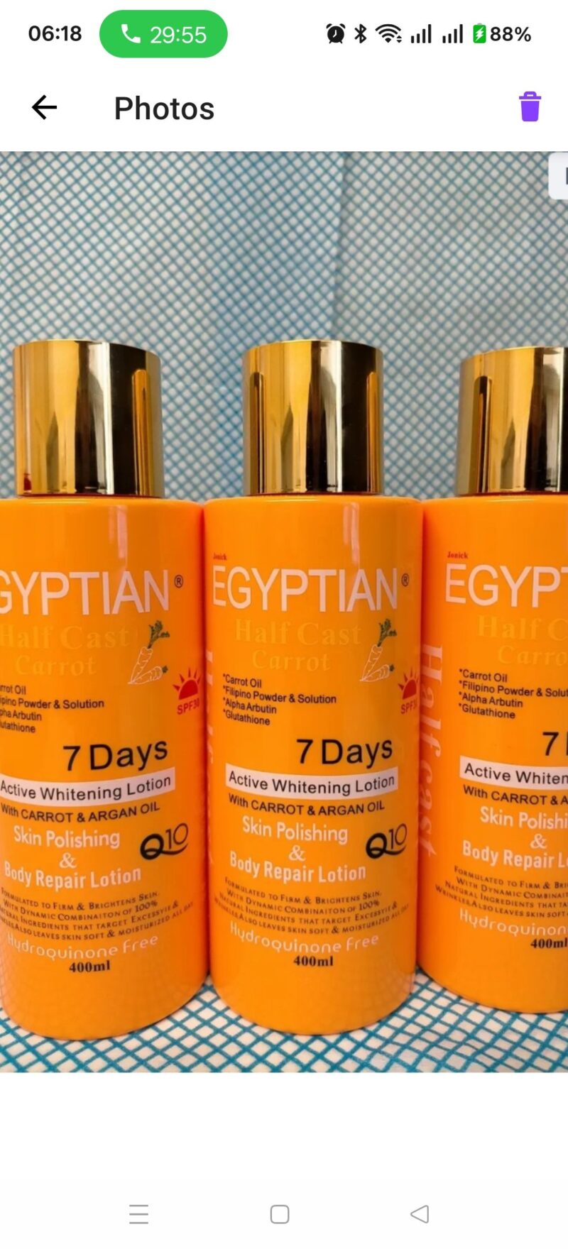 1Pc  Skincare Egyptian Carrot Body Moisturizer lotion - Image 4