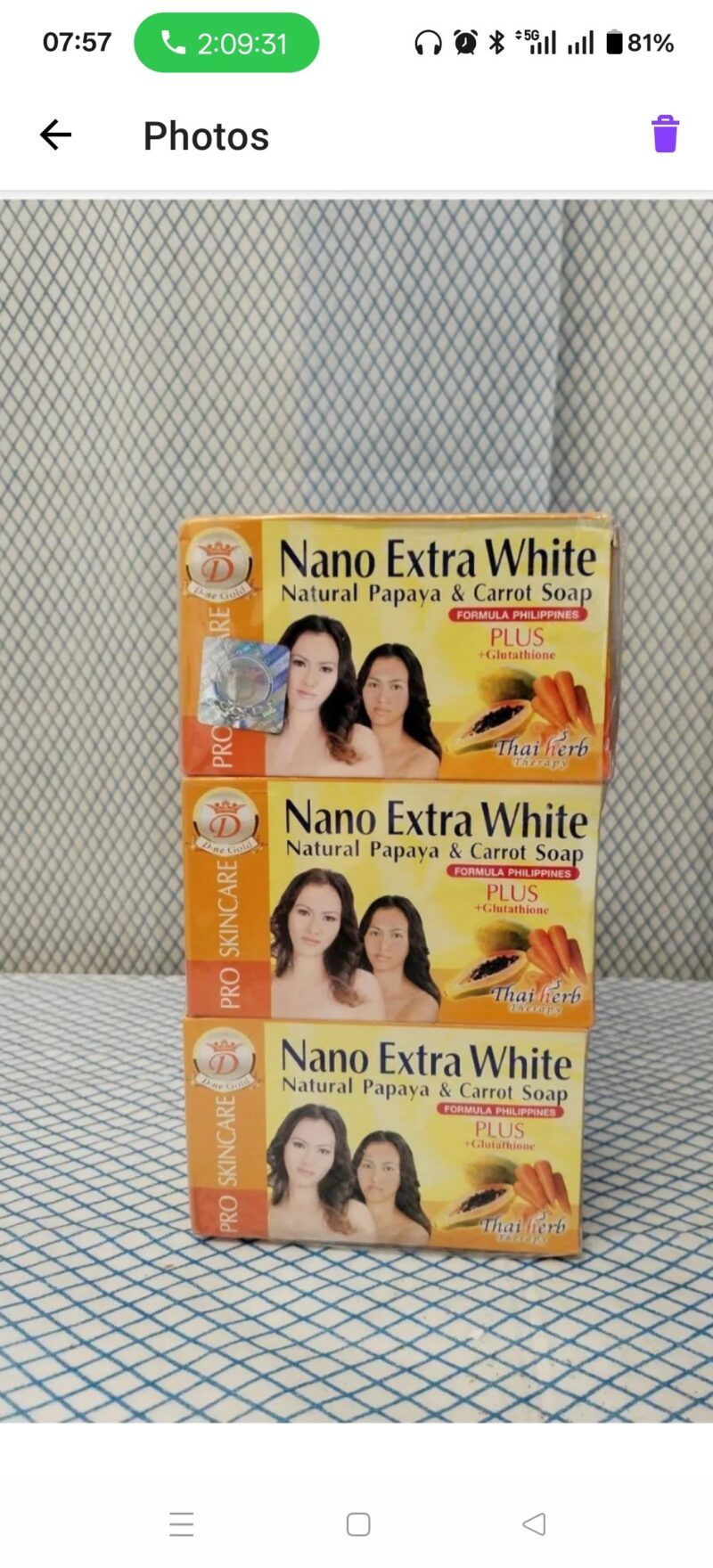 3Pcs Original Nano Carrot & papaya Body wash soap - Image 5