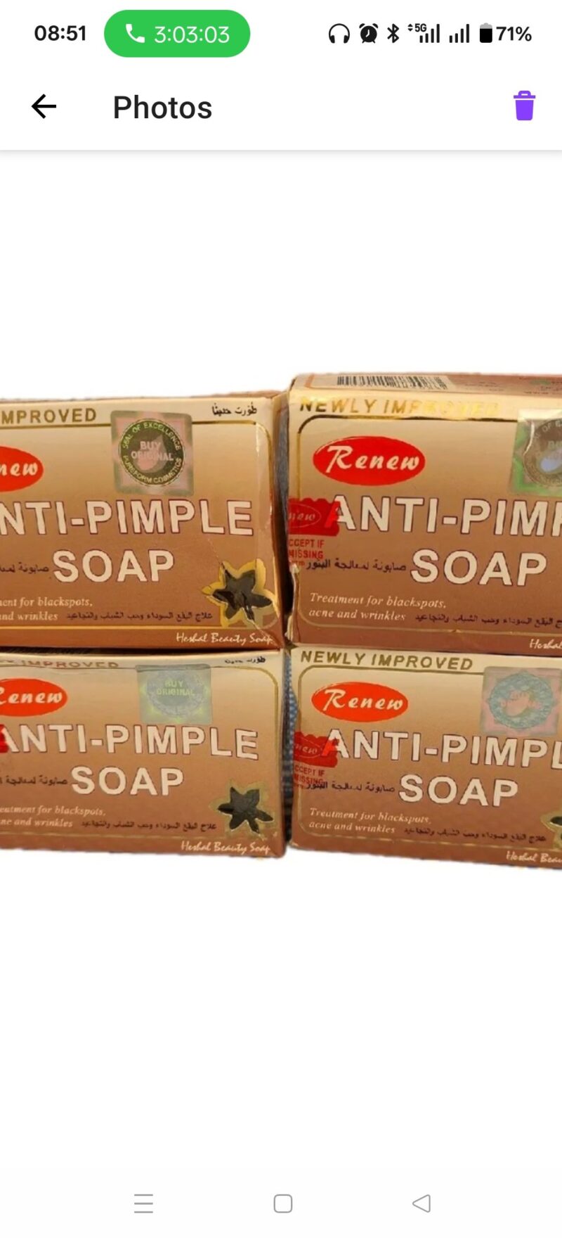 3Pcs Skincare Anti -Pimple Face Soap - Image 3