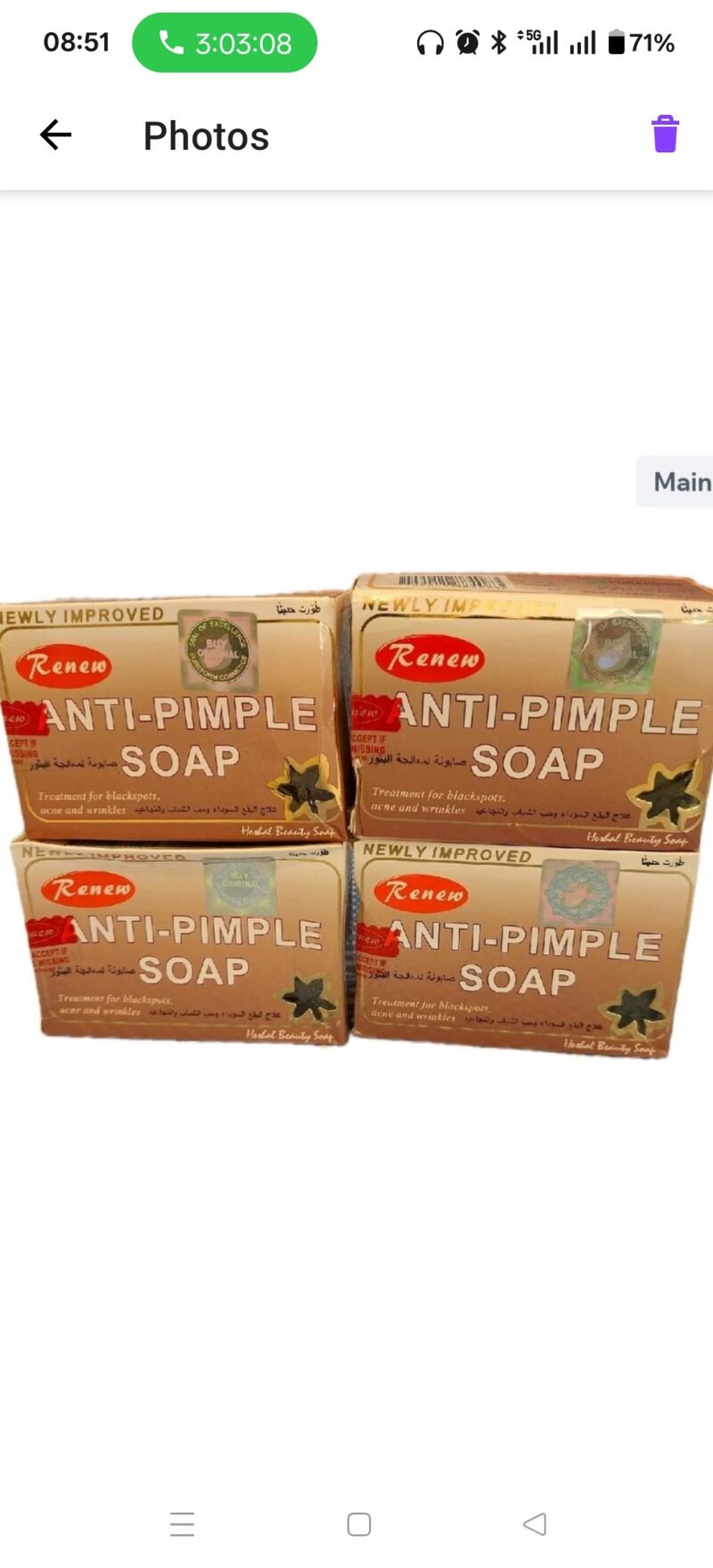 3Pcs Skincare Anti -Pimple Face Soap - Image 2