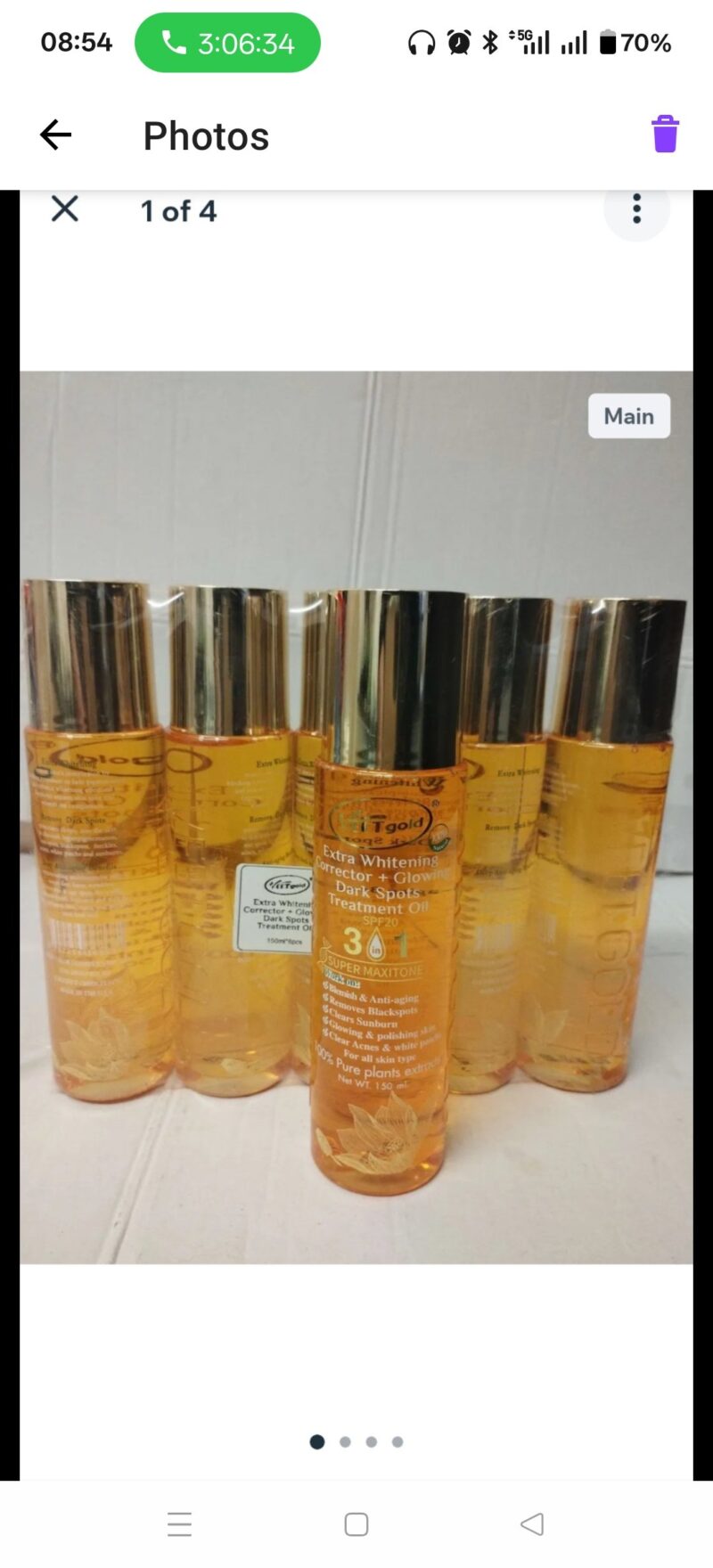 2Pcs Veet Gold moisturizer Glow Body Oil - Image 2