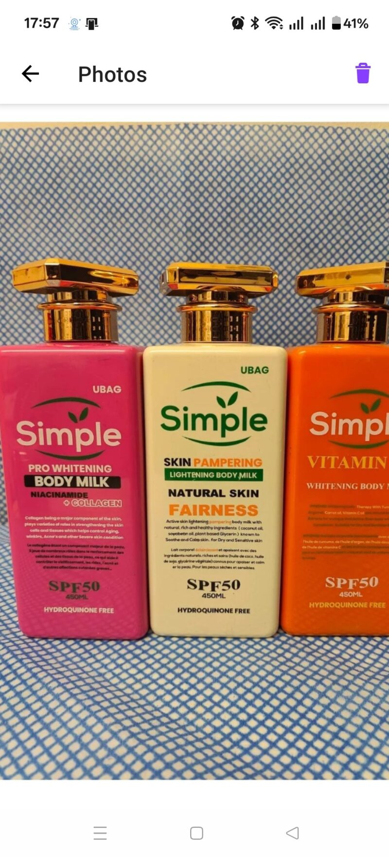 1PC Skincare Simple white lotion - Image 2