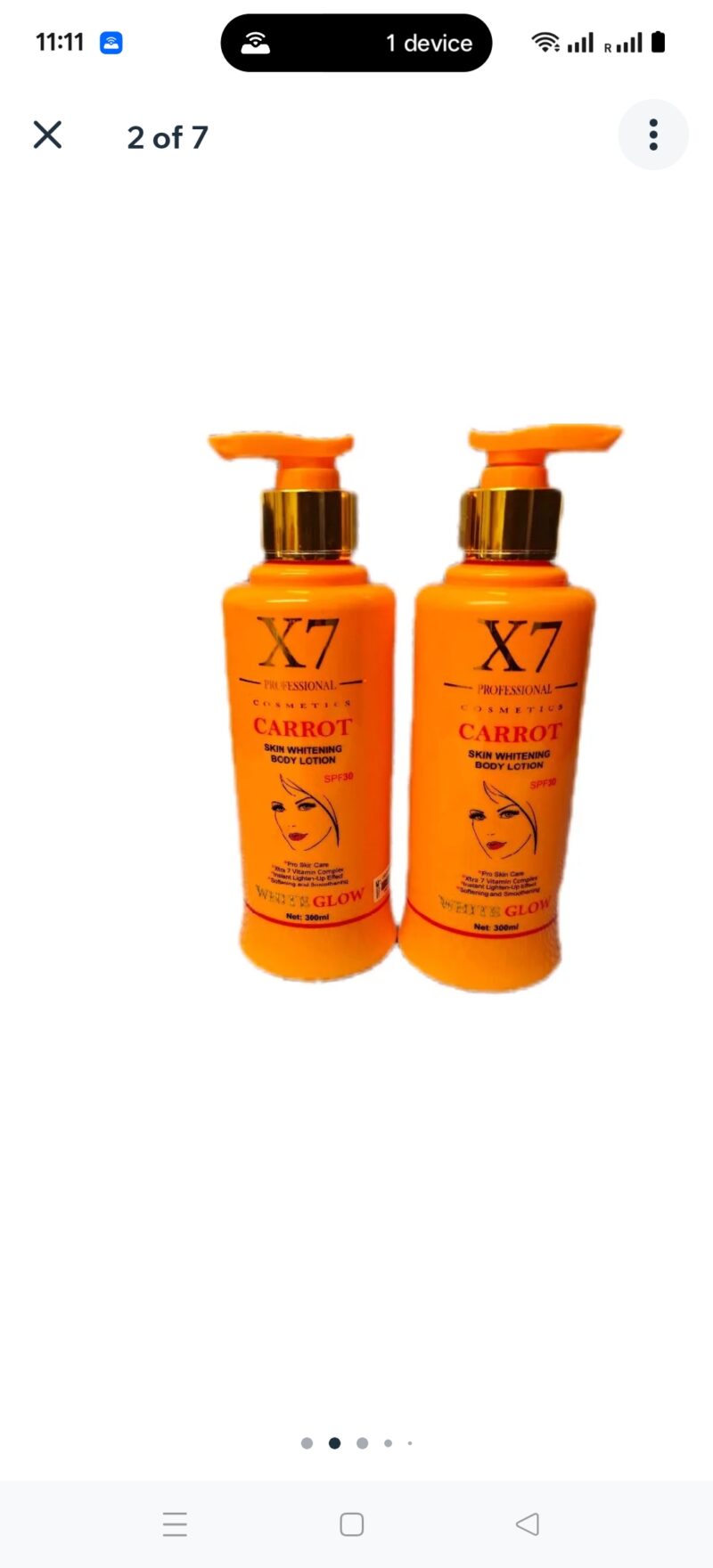 2Pcs x7 Moisturizer Glow Body lotion - Image 2