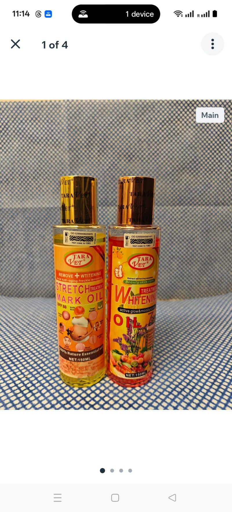 2Pcs Tera vate Stretch mark oil