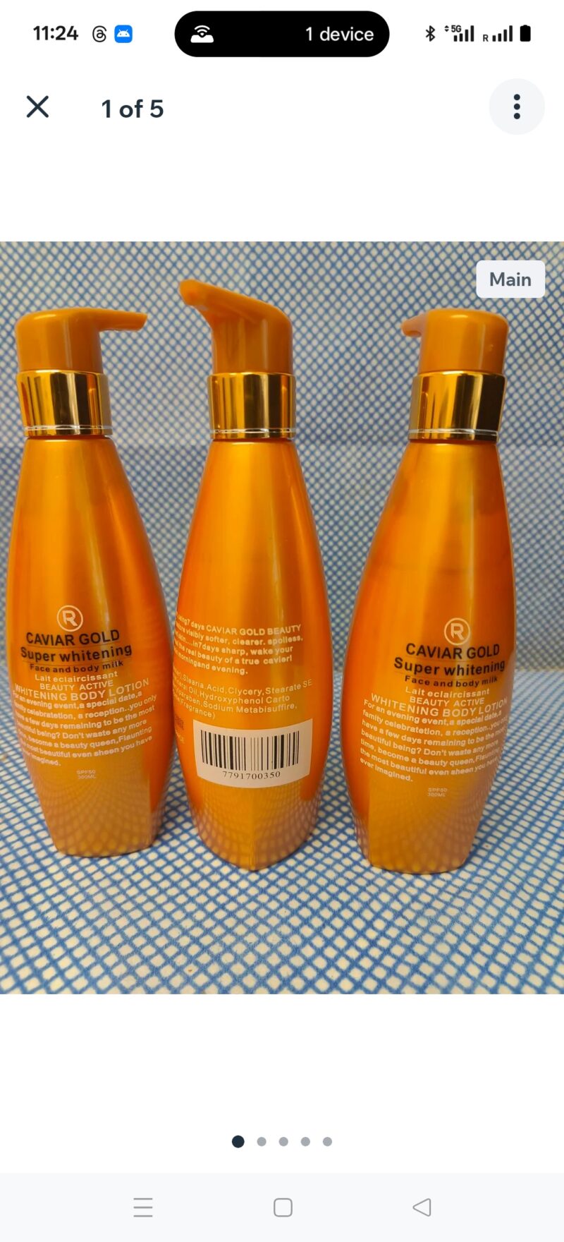 2PCS caviar Gold moisturizer Glow lotion