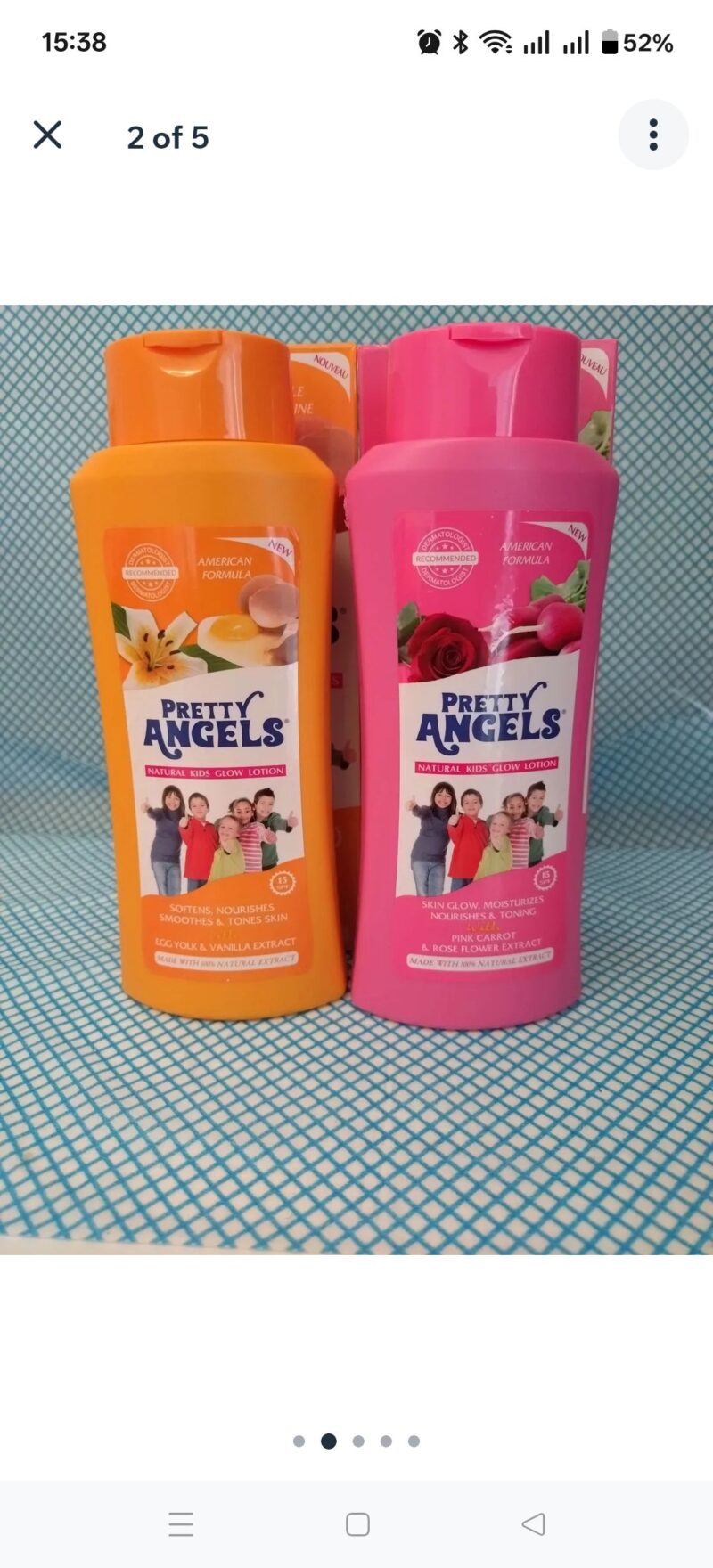2Pcs Kids & teens pretty Angels Glow lotion