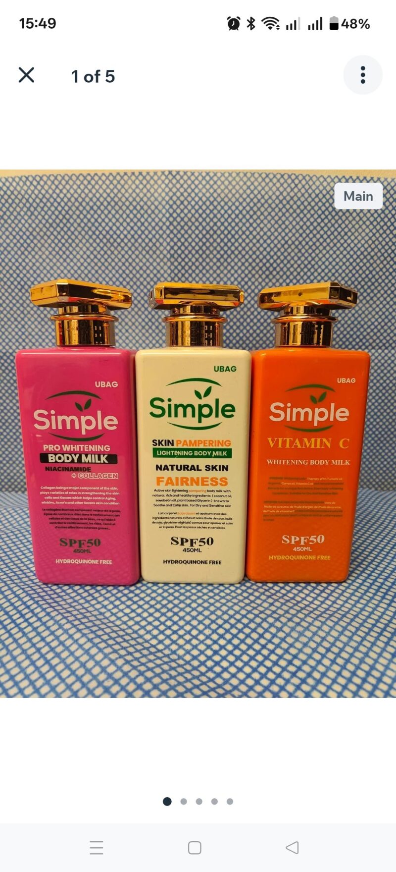 1PC Skincare Simple white lotion
