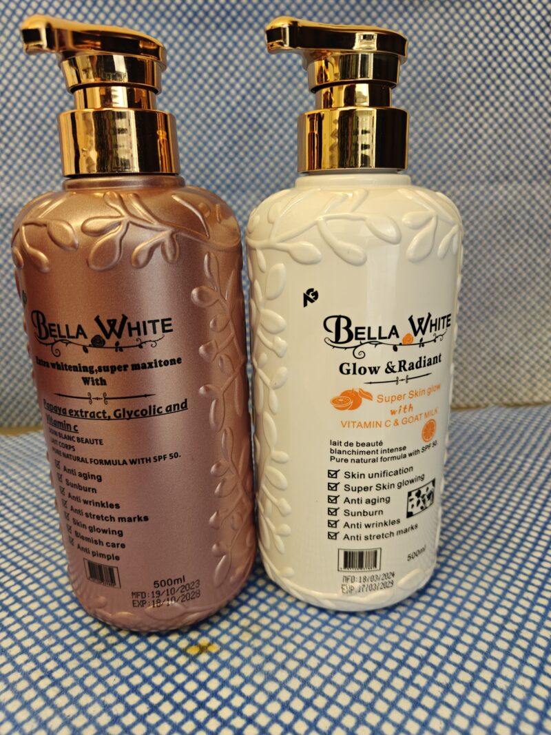 1Pc Bella White Moisturizer Body lotion white & Pink - Image 5