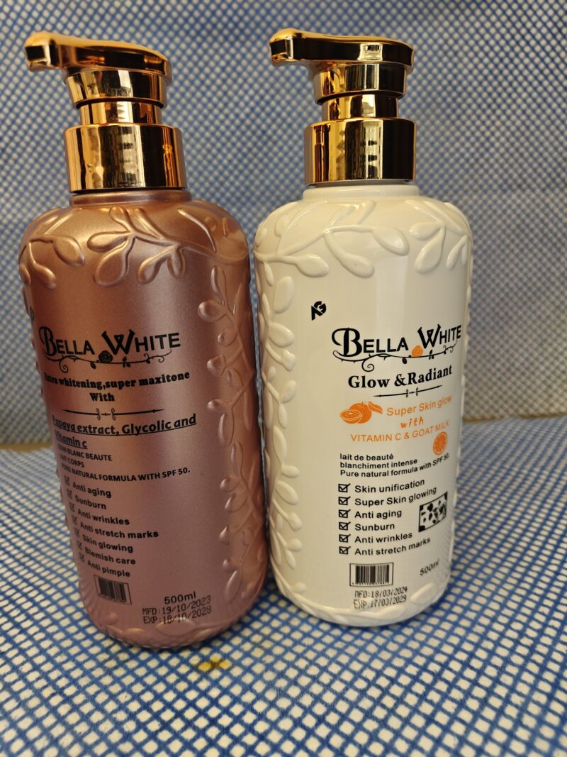 1Pc Bella White Moisturizer Body lotion white & Pink - Image 4