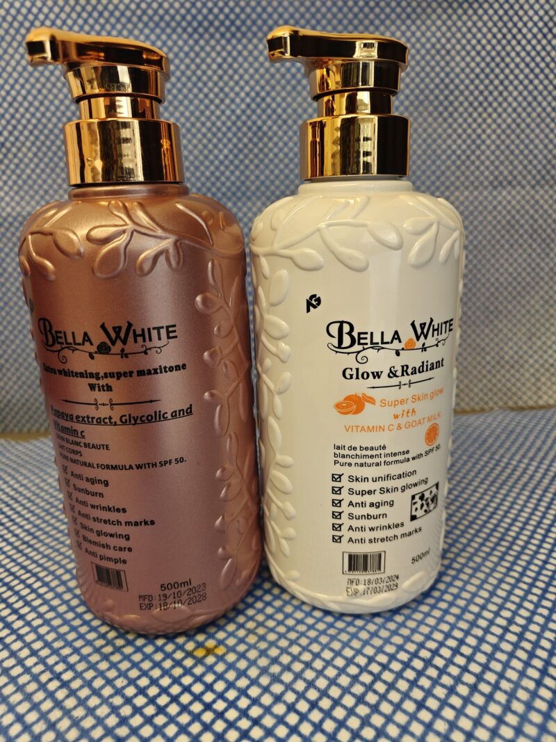 1Pc Bella White Moisturizer Body lotion white & Pink