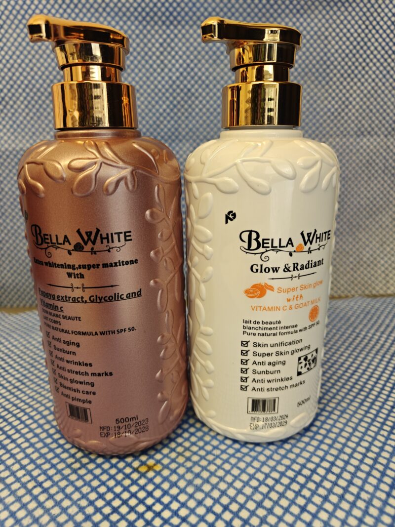1Pc Bella White Moisturizer Body lotion white & Pink - Image 3