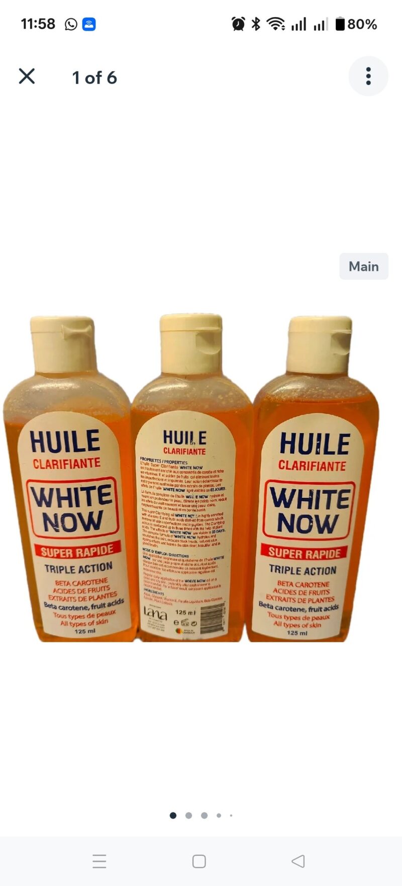 3Pcs Skincare White Now Glow Moisturizer Oil