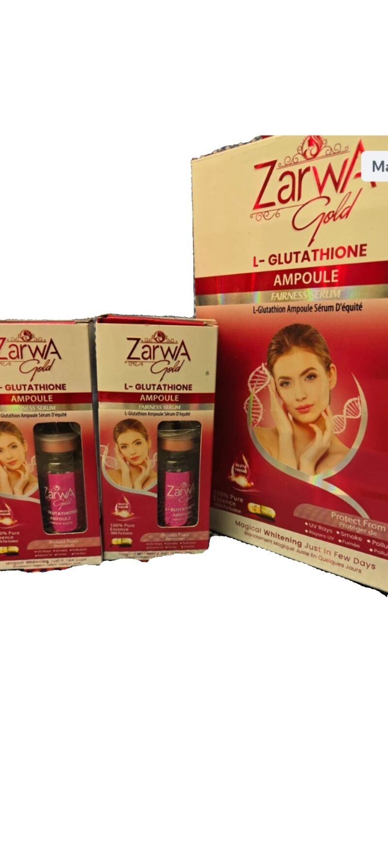 2Pcs Zarwa Gold L-Glutathione Ampoule serum - Image 2
