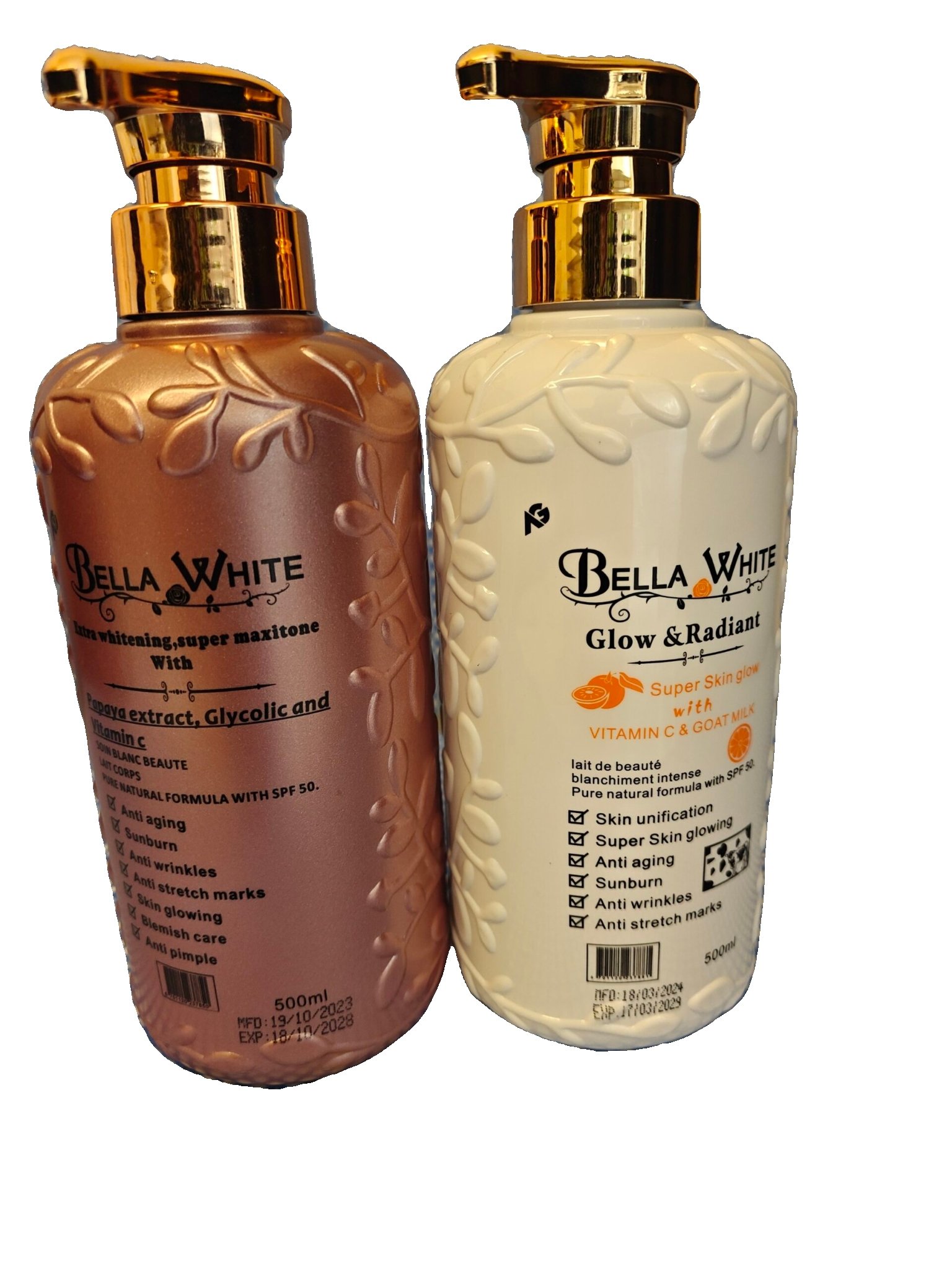 1Pc Bella White Moisturizer Body lotion white & Pink