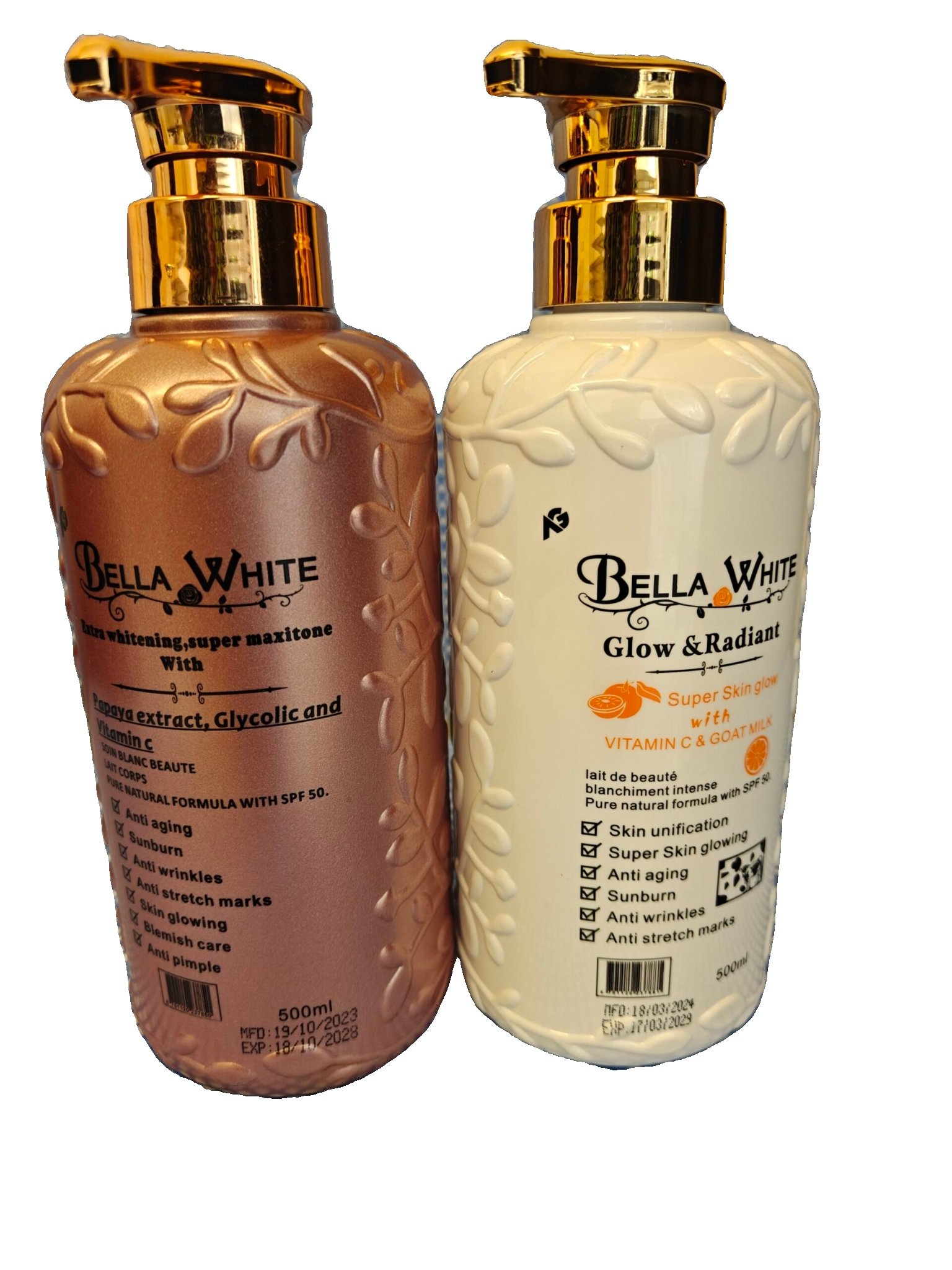1Pc Bella White Moisturizer Body lotion white & Pink - Image 5