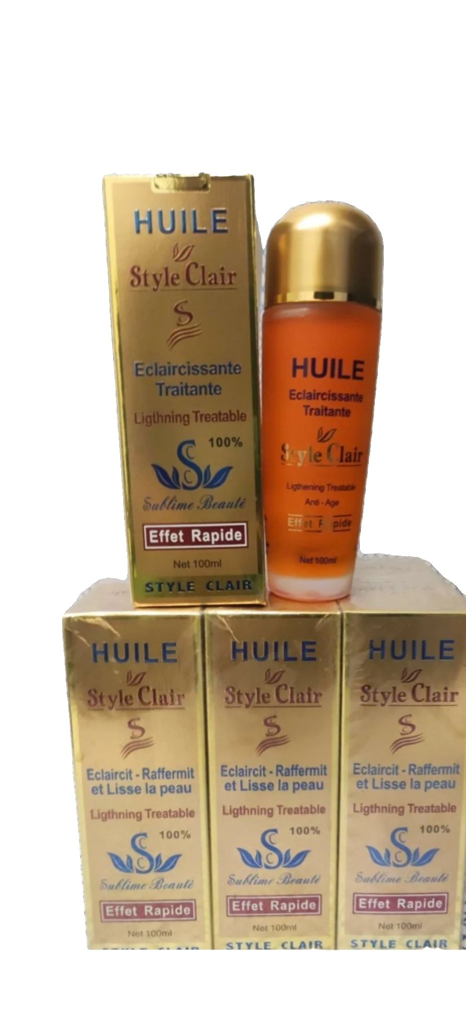 1Pc Huile Style Clair Body Glow Serum - Image 4