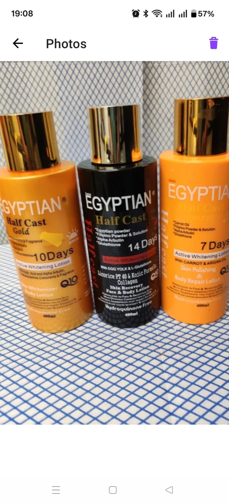 1Pc Skincare Egyptian Half Cast Body lotion