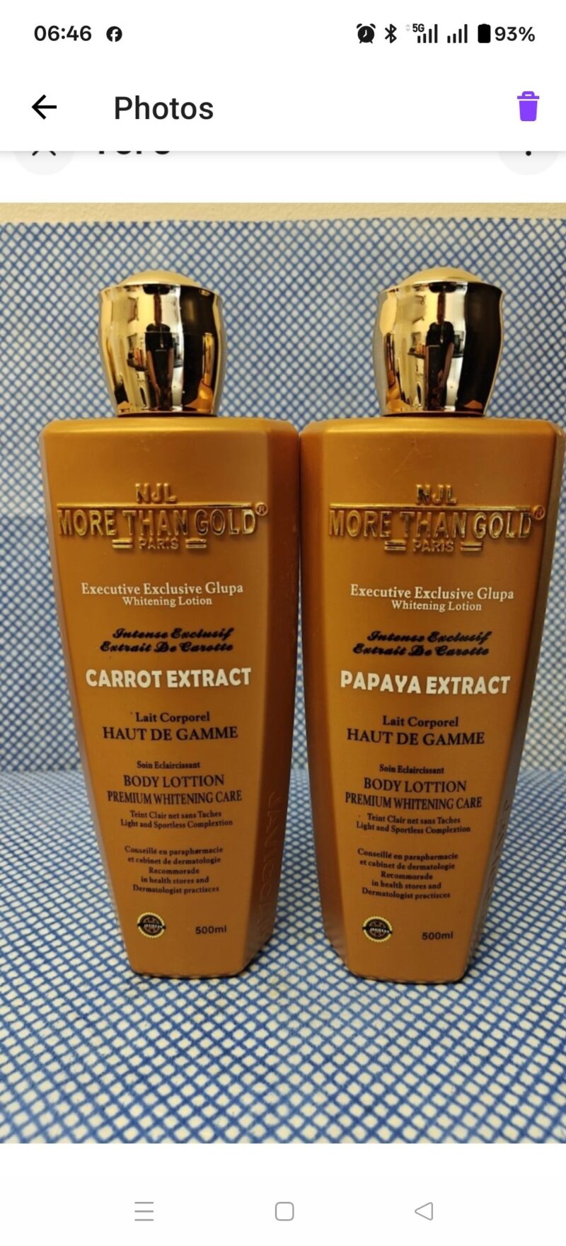 1PC More than White Gold Glow Lotion papaya & Carrot