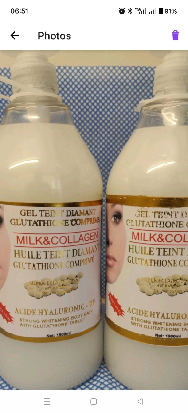 1Pc Glutathione Comprime Milk & Collagen Body Shower Cream - Image 3