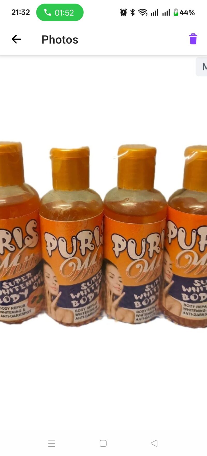 3Pcs Skin care Puris white Body oil - Image 4